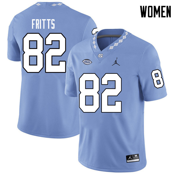 Jordan Brand Women #82 Brandon Fritts North Carolina Tar Heels College Football Jerseys Sale-Carolin